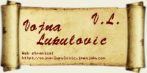 Vojna Lupulović vizit kartica
